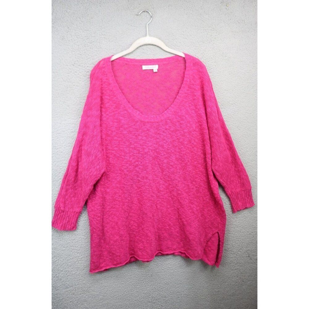 Fresh Produce Long Dolman Sleeve Open Knit Sweater-Size XL/XXL-Beachy
